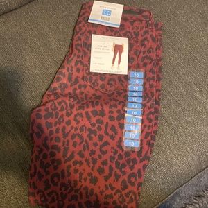 COPY - These are a pair of leopard print jeans.